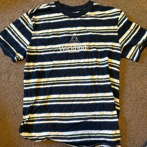 HUF Worldwide striped tee shirt